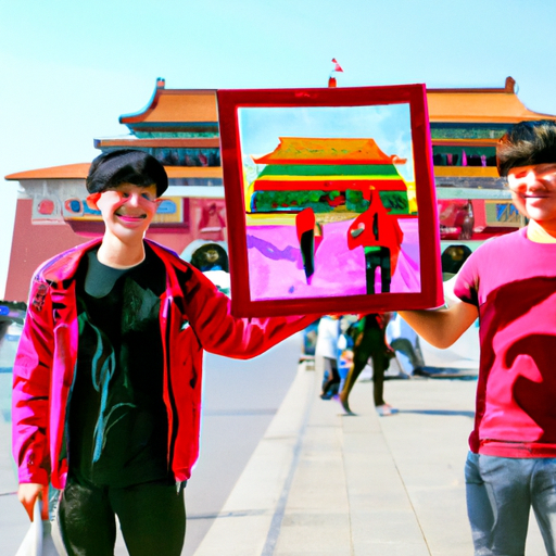 帮我画一张马斯克在北京天安门的照片(1张